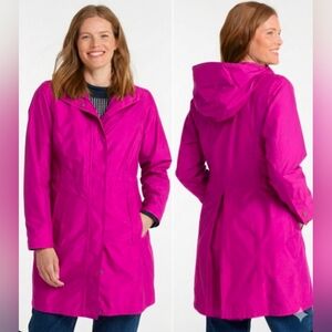 L.L. BEAN H2OFF Raincoat Jacket Mesh-Lined Size Large-REG 287444 Waterproof Pink